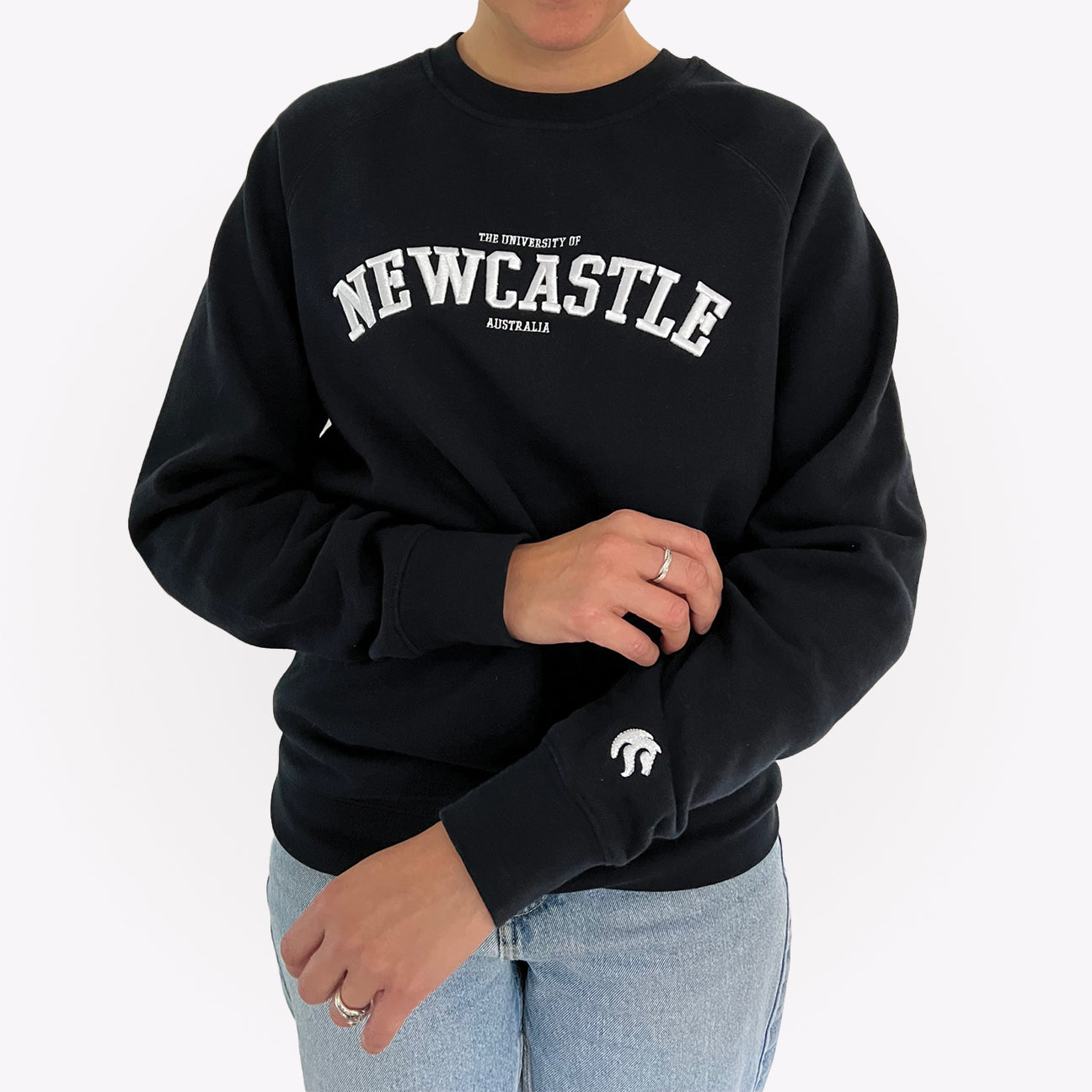 UNISEX VARSITY CREW SWEATER - NAVY