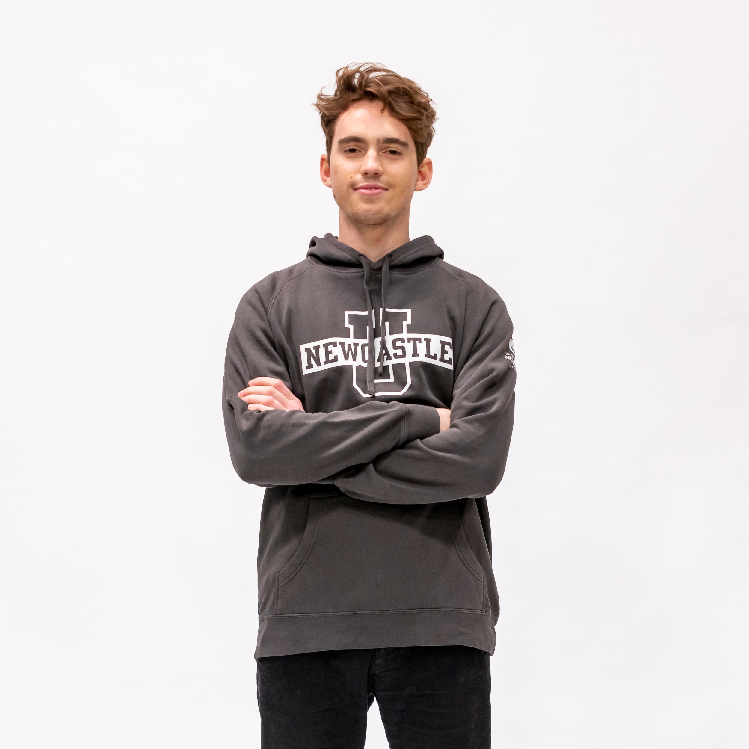 UNISEX CUSTOM FADED HOODIE - BLACK