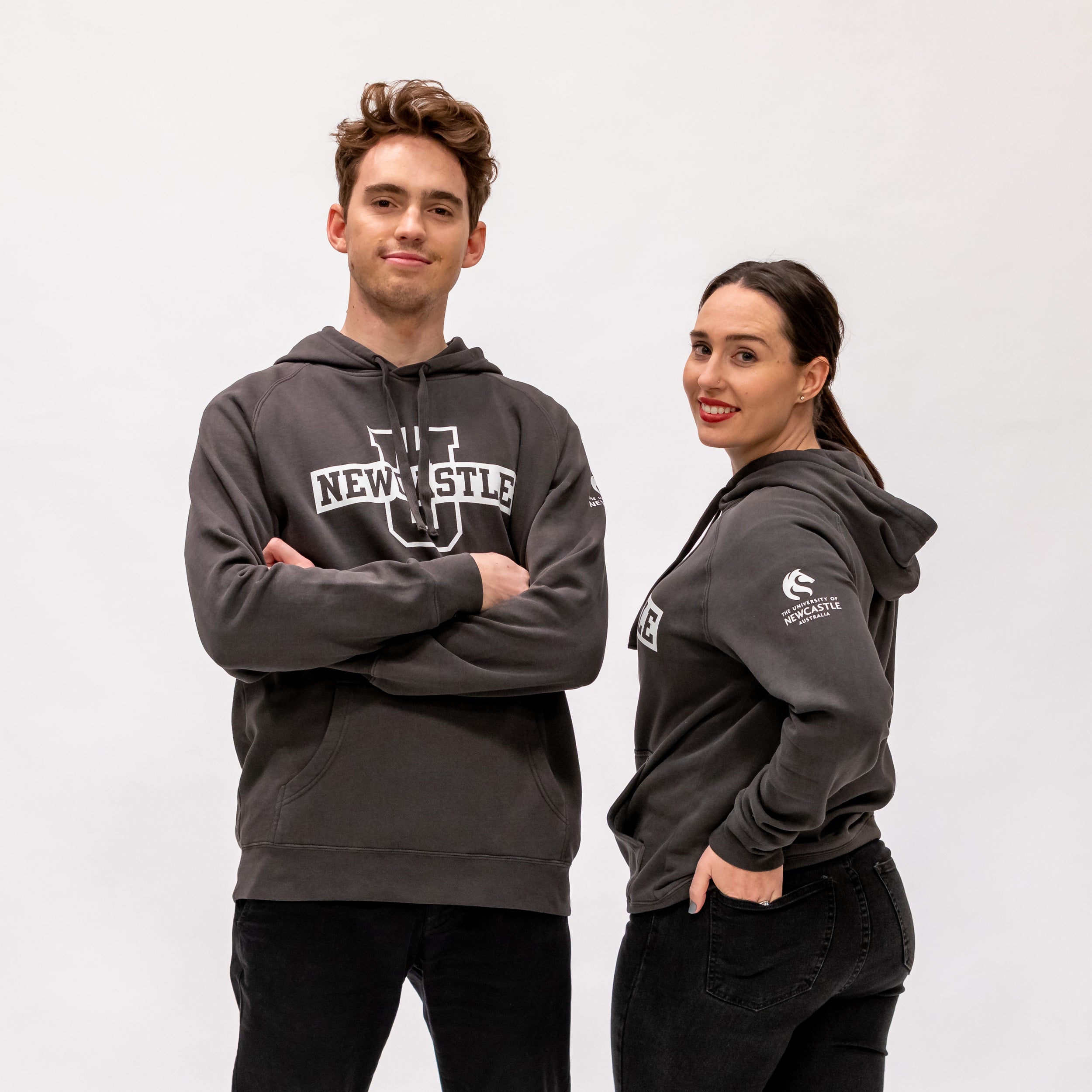 UNISEX CUSTOM FADED HOODIE - BLACK