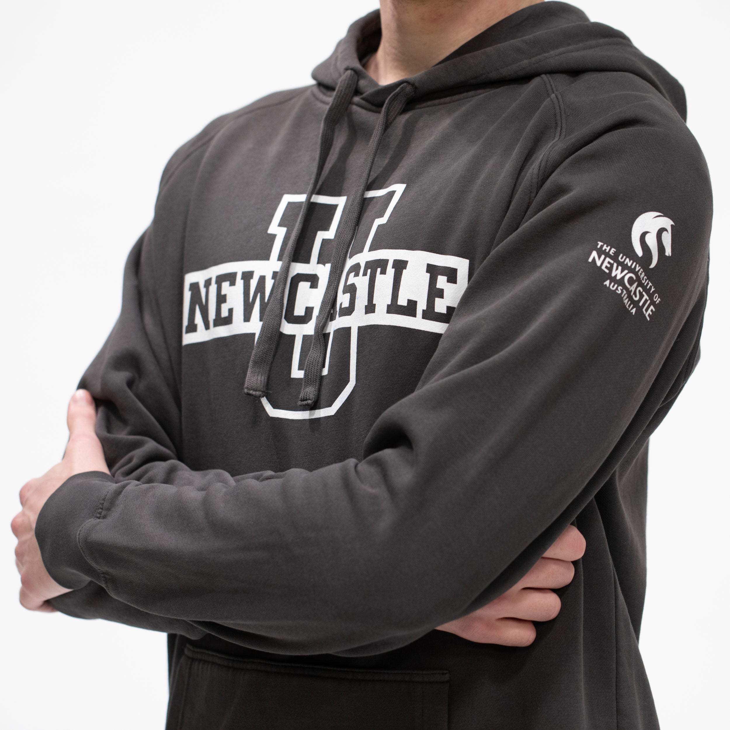 UNISEX CUSTOM FADED HOODIE - BLACK
