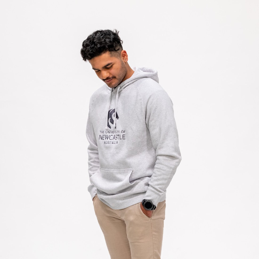 UNISEX EMBROIDERED ROO POCKET - WHITE MARLE
