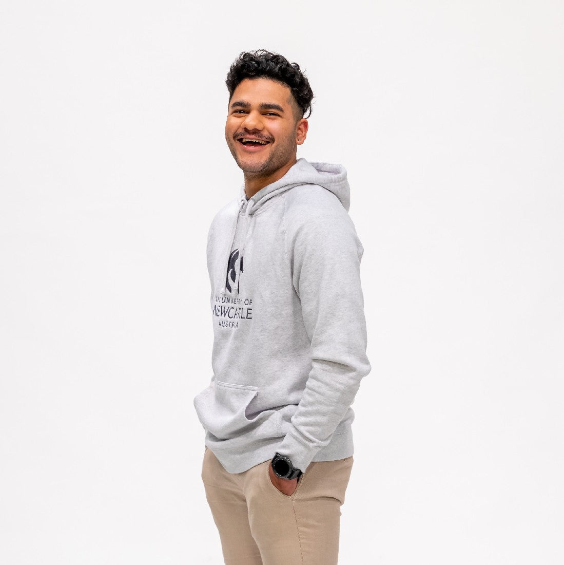 UNISEX EMBROIDERED ROO POCKET - WHITE MARLE