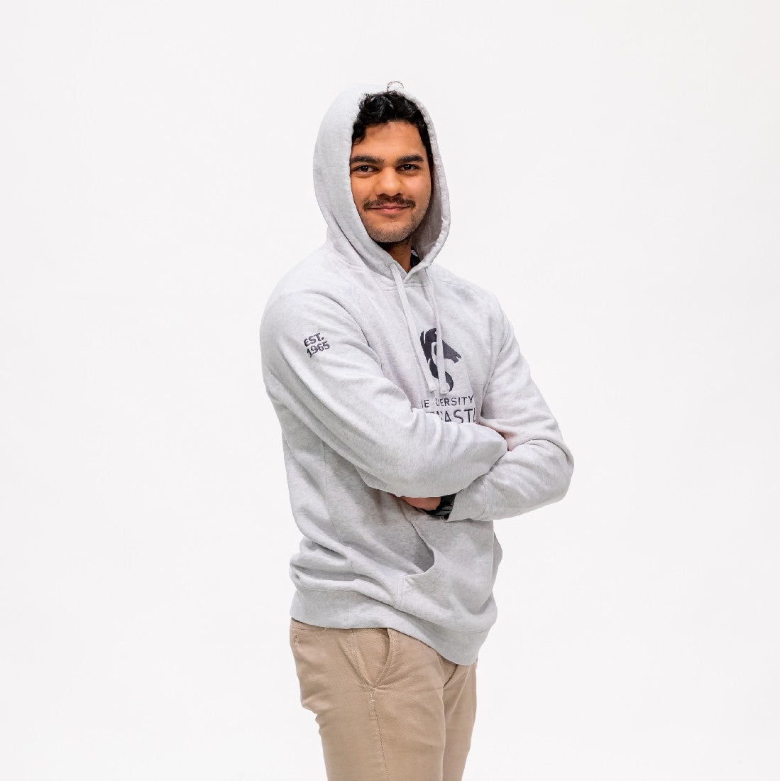 UNISEX EMBROIDERED ROO POCKET - WHITE MARLE