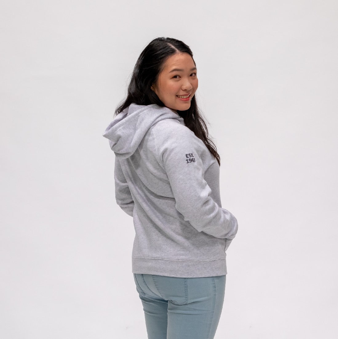 LADIES EMBROIDERED ROO POCKET - WHITE MARLE