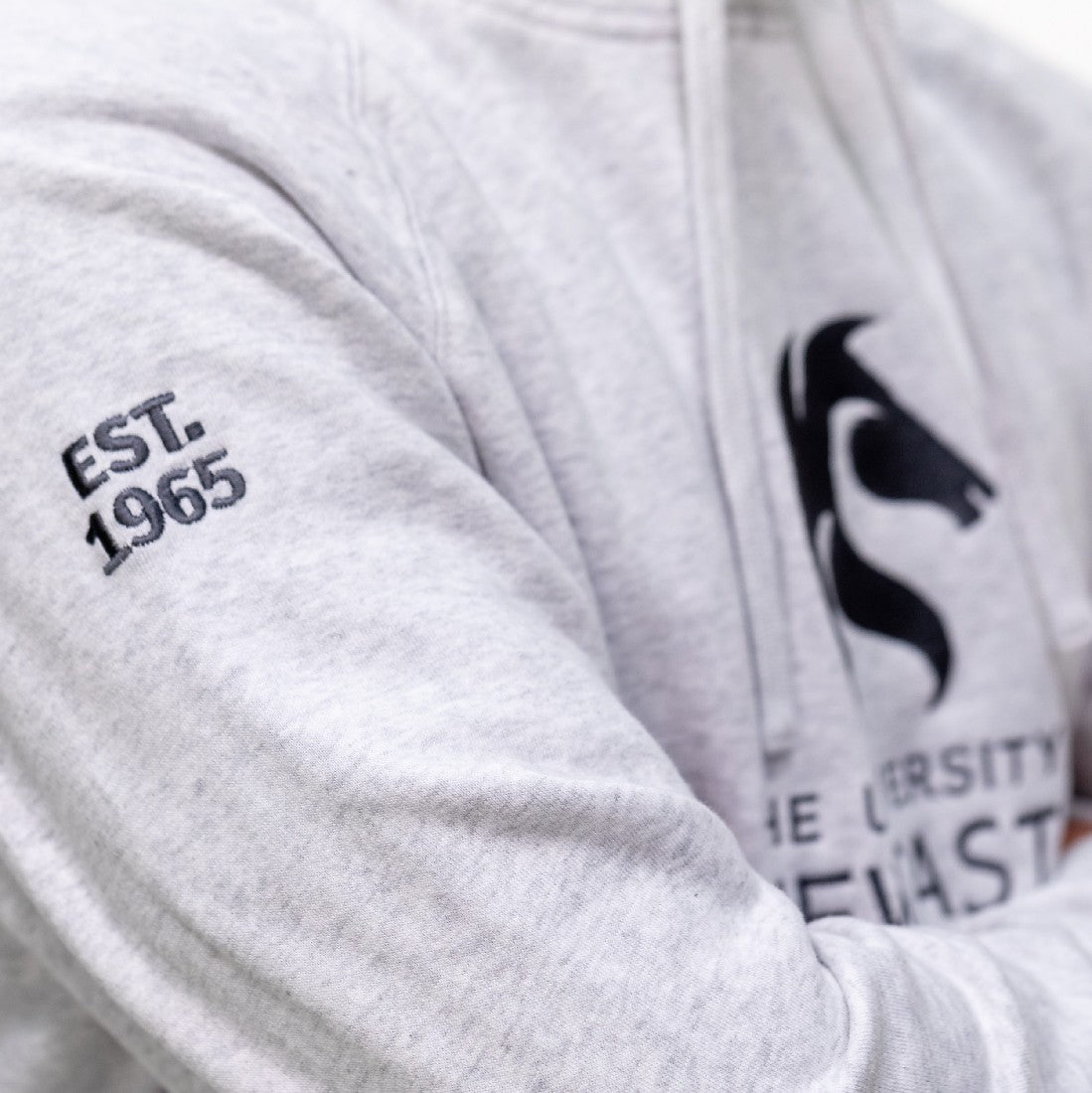 LADIES EMBROIDERED ROO POCKET - WHITE MARLE