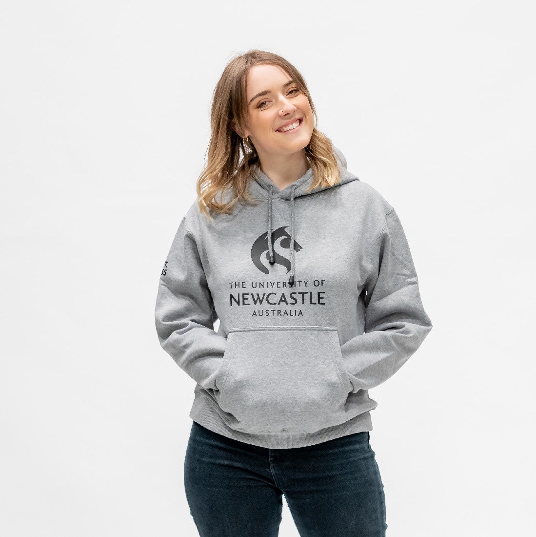 LADIES PRINT ROO POCKET - GREY MARLE