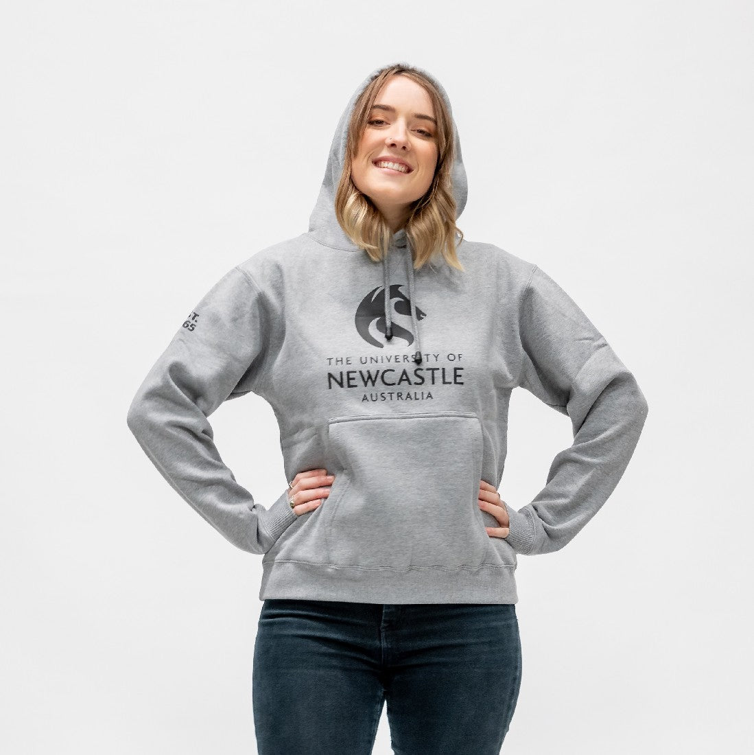 LADIES PRINT ROO POCKET - GREY MARLE