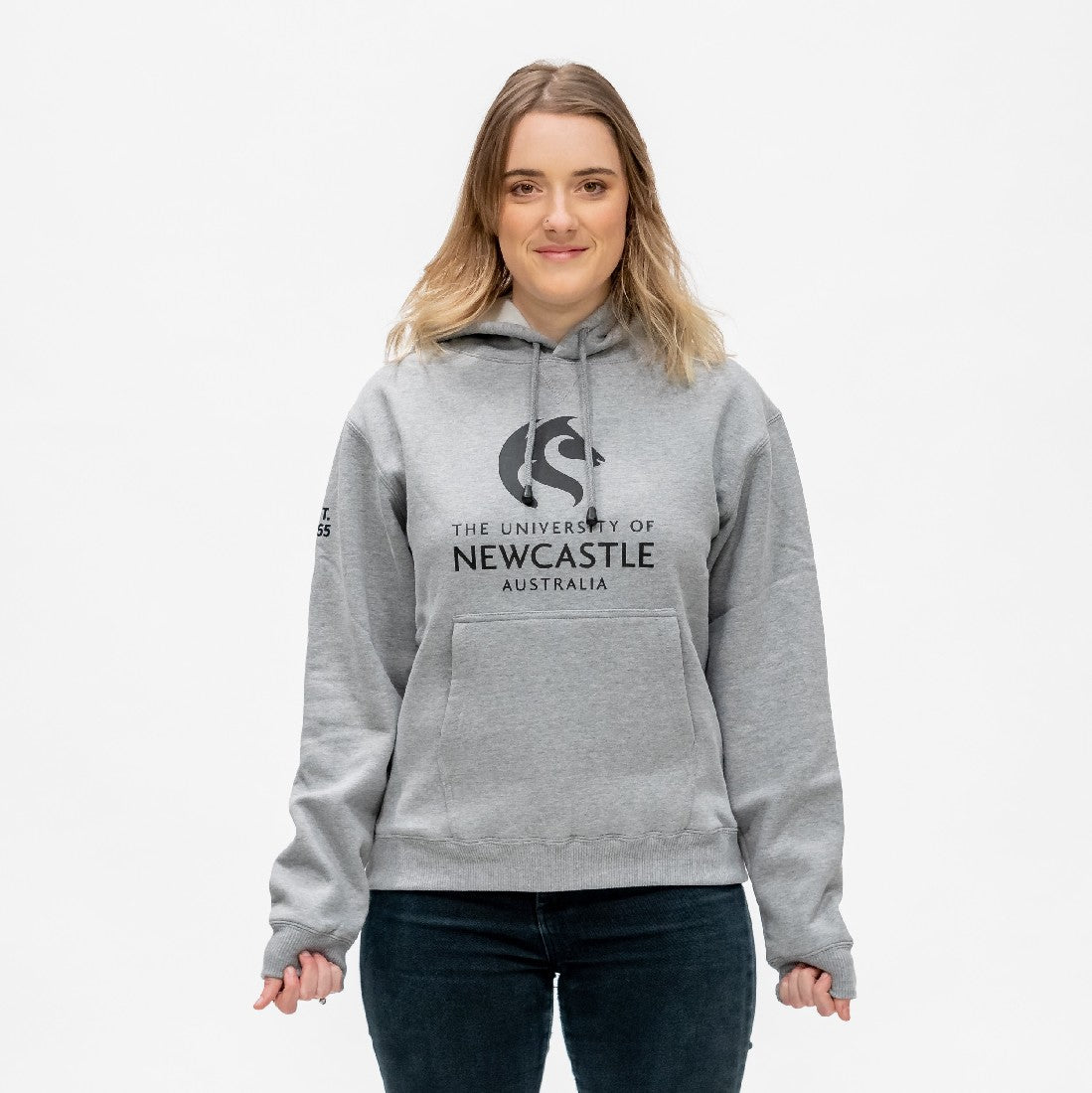 LADIES PRINT ROO POCKET - GREY MARLE