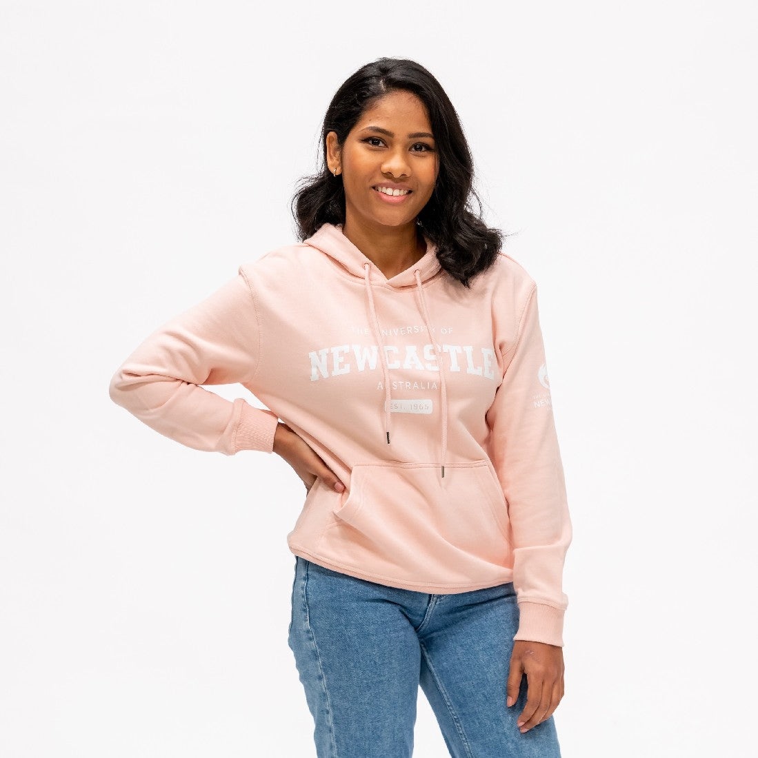 LADIES PREMIUM HOODIE - PALE PINK