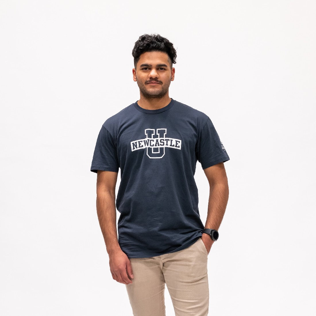 MENS NEWCASTLE U PRINT TEE - INDIGO