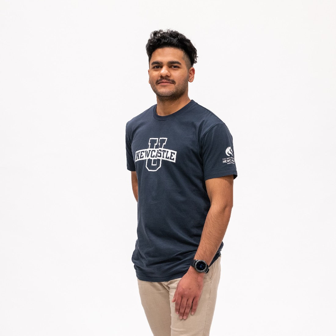 MENS NEWCASTLE U PRINT TEE - INDIGO