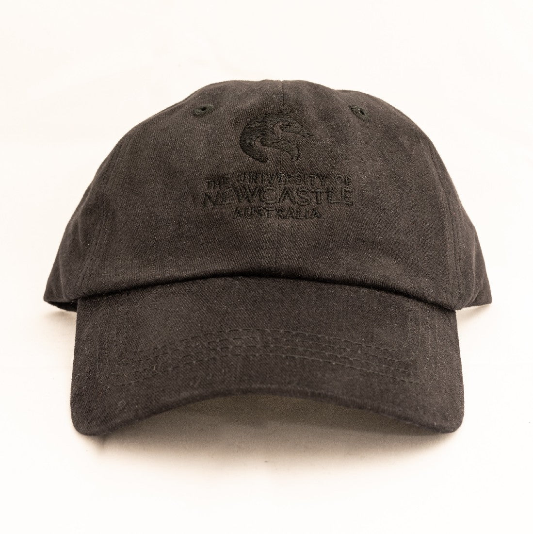 BRUSHED CHINO LOGO CAP - BLACK/BLACK