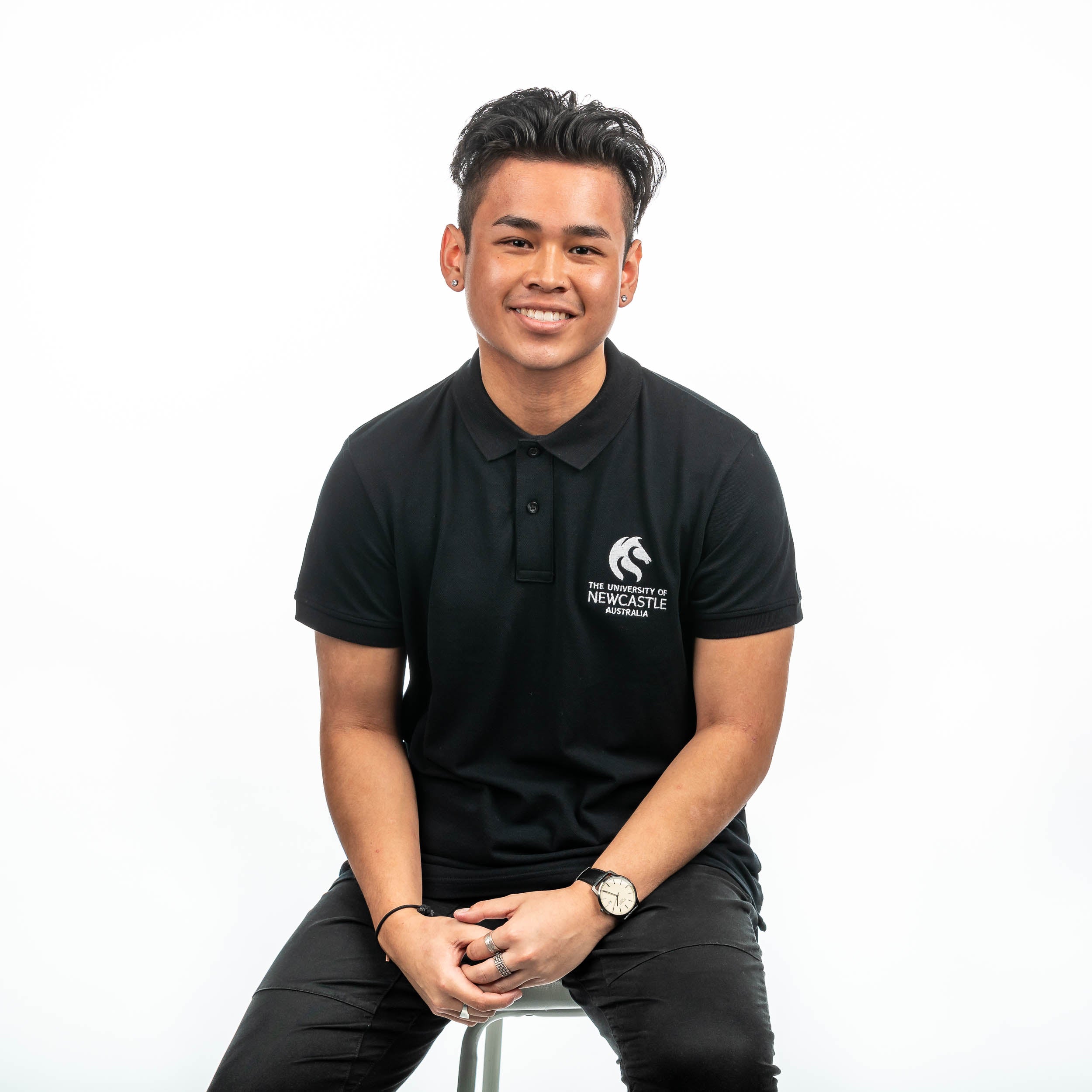UNISEX PIQUE CORPORATE POLO - BLACK