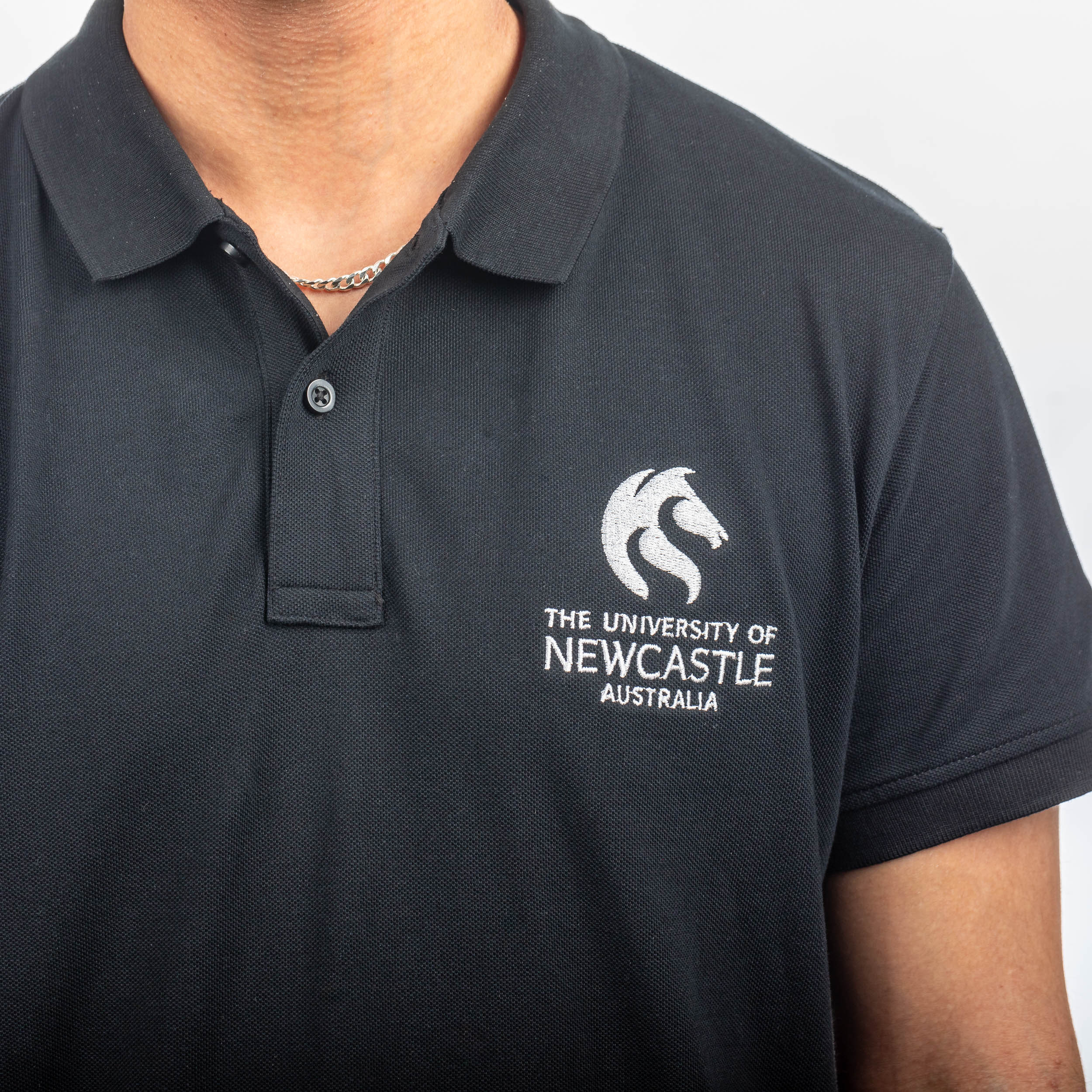 UNISEX PIQUE CORPORATE POLO - BLACK