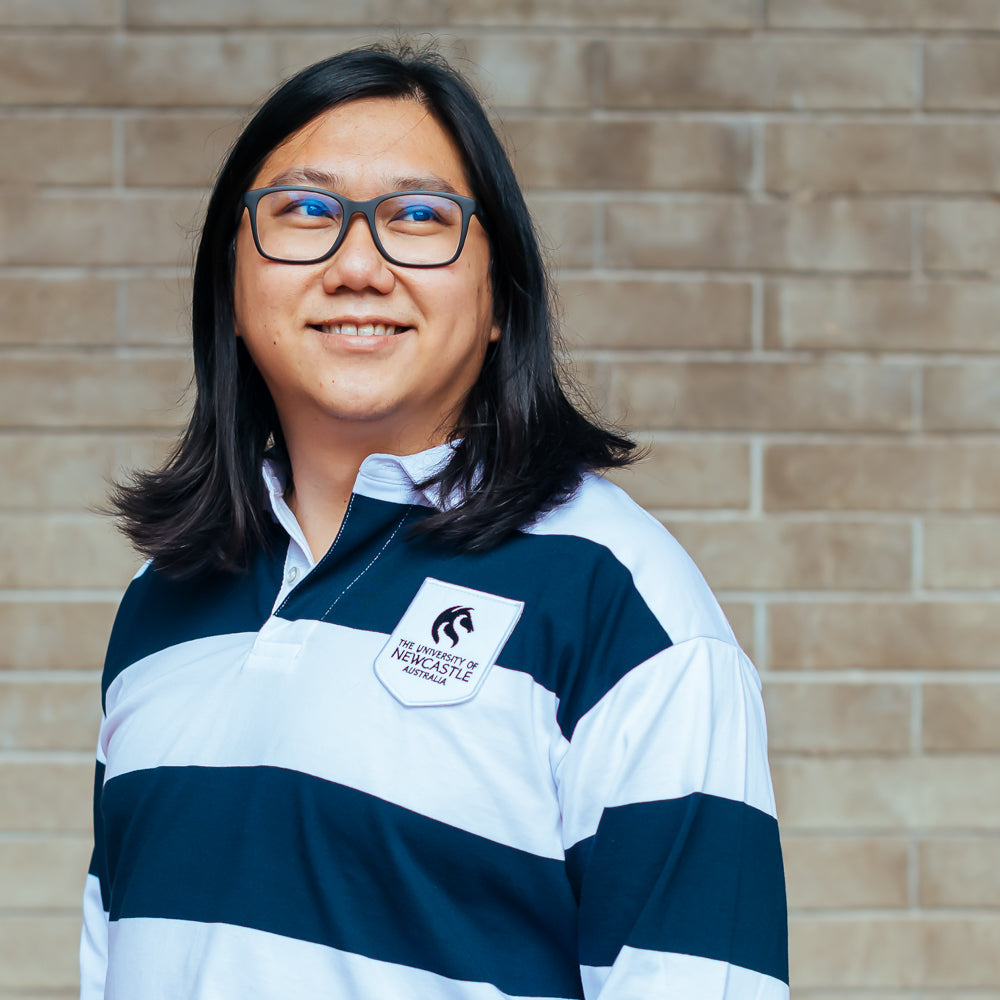 UNISEX STRIPE RUGBY JERSEY - WHITE/NAVY