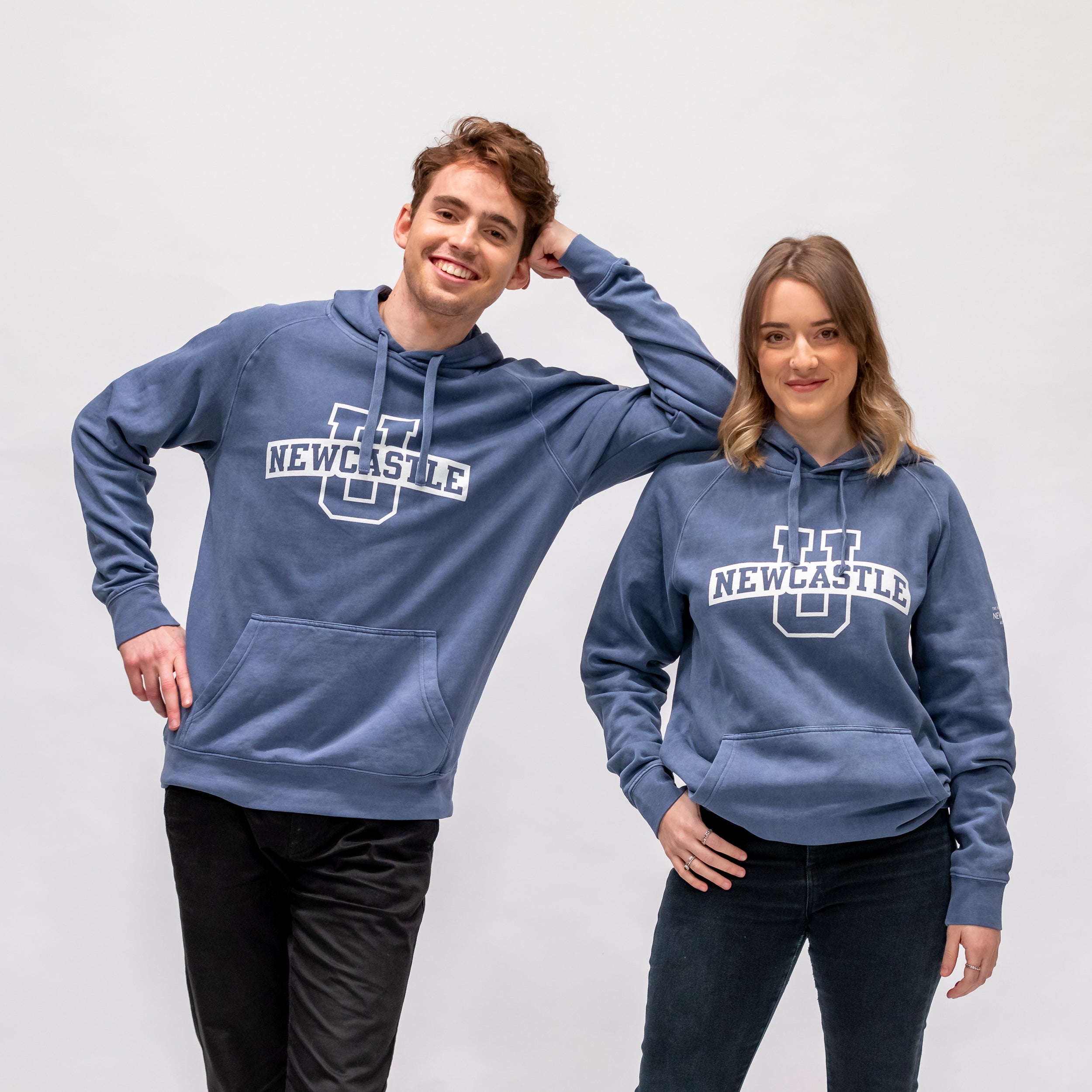 UNISEX CUSTOM FADED HOODIE - BLUE