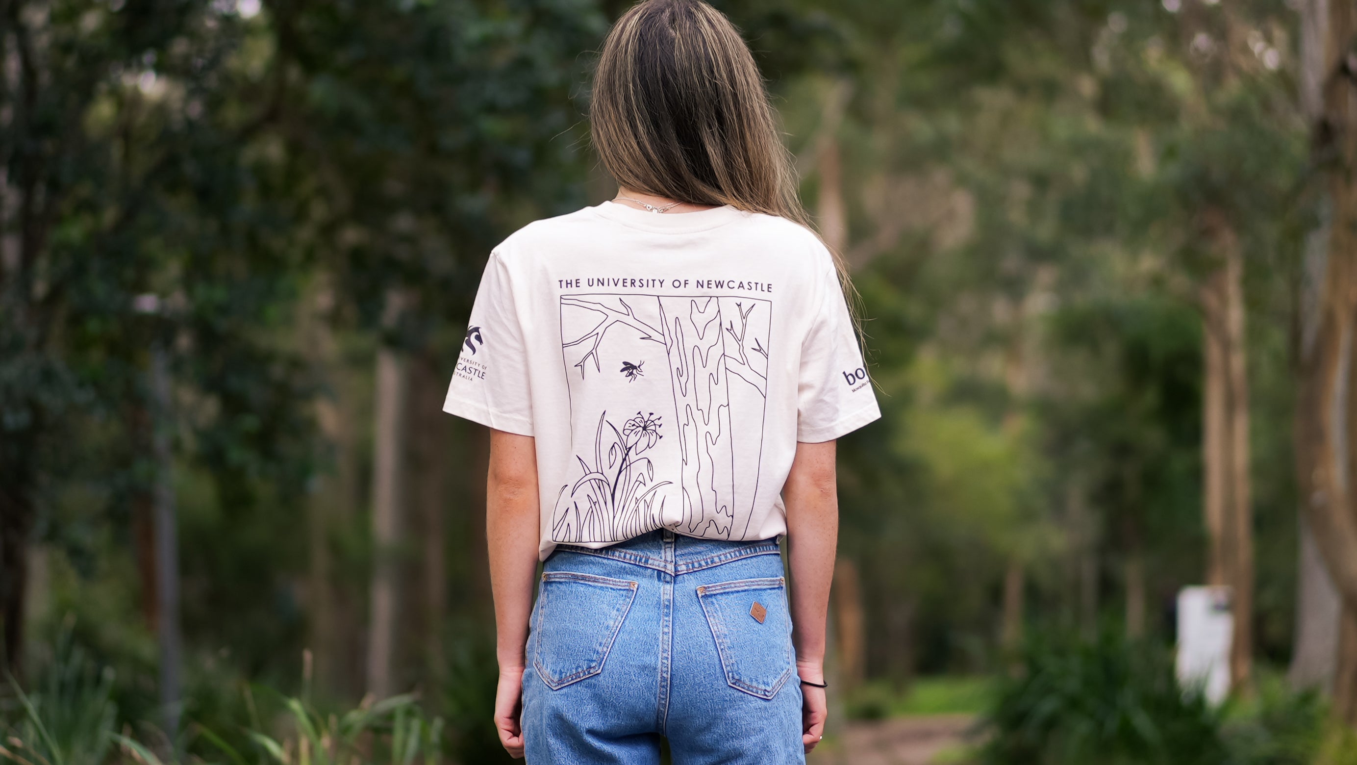 CAMPUS BUSH LINES TEE VINTAGE WHITE