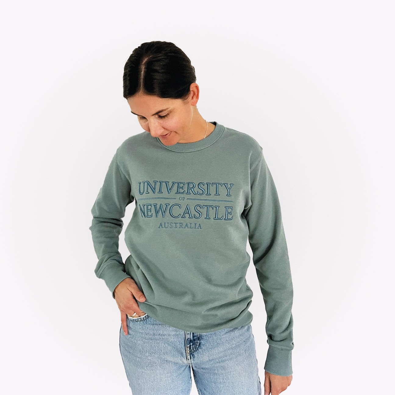 MENS PREMIUM CREW SWEATER - MINERAL