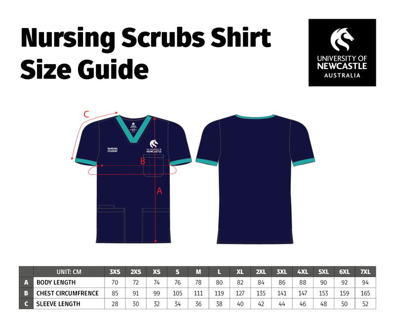 NURSING SCRUB TOP UNISEX