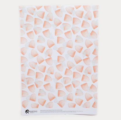 WRAPPING PAPER ORGANIC PEACH SAMMII DOWNS