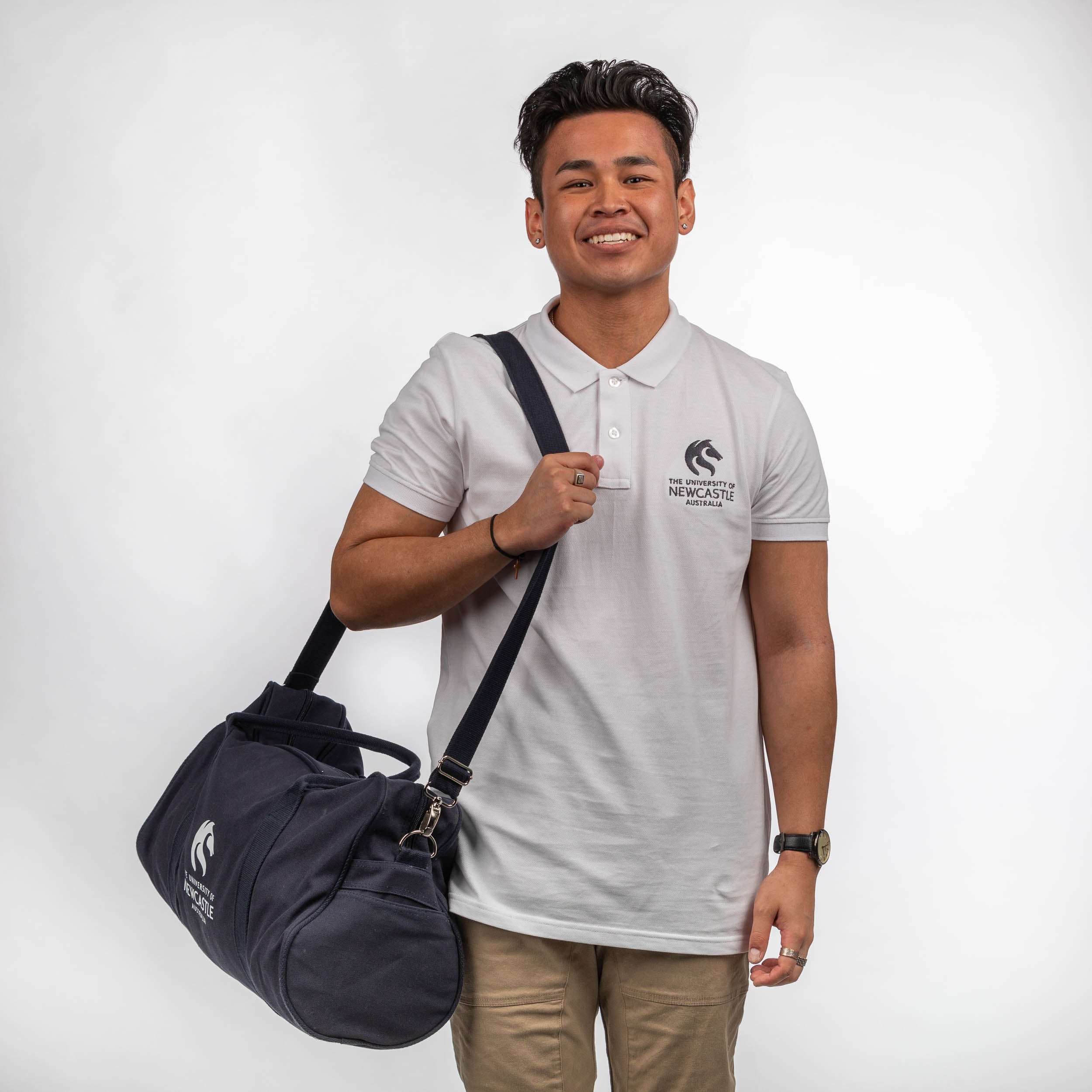 CONTRAST DUFFLE BAG - NAVY/NAVY