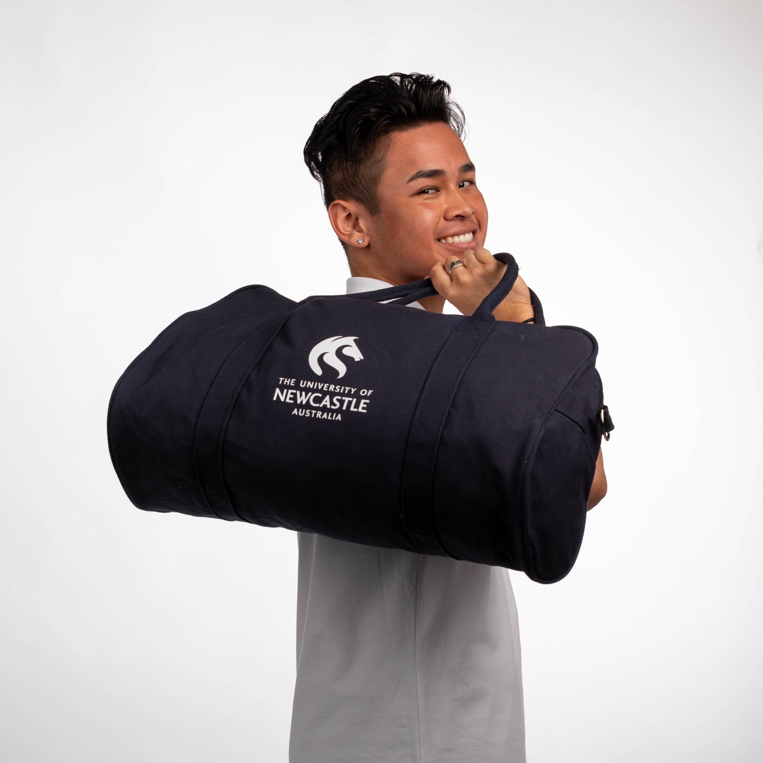 CONTRAST DUFFLE BAG - NAVY/NAVY